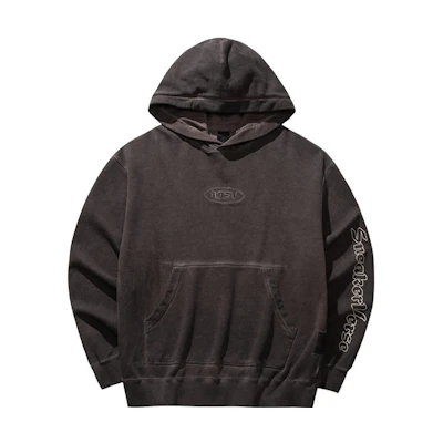 Anta ATSV SNEAKERVERSE Mocha Hoodie with Letter Print and Knit Design 152448741V-2