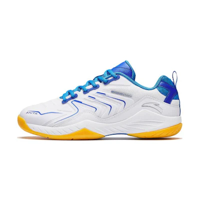 Anta Badminton Shoes 'White Blue Orange'