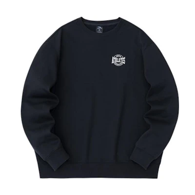Anta Basic Black Crewneck Pullover Fleece Sweatshirt - Lifestyle Series 952348714-4