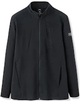 Anta Basic Black Fleece Zip-Up Jacket with Letter Patch 152247603-3 Anta Basic Black Fleece Zip-Up Jacket with Letter Patch 152247603-3