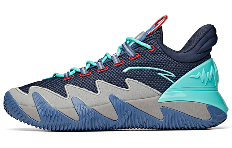 Anta Basketball Shoes 'Blue Grey Red' 112041606-3