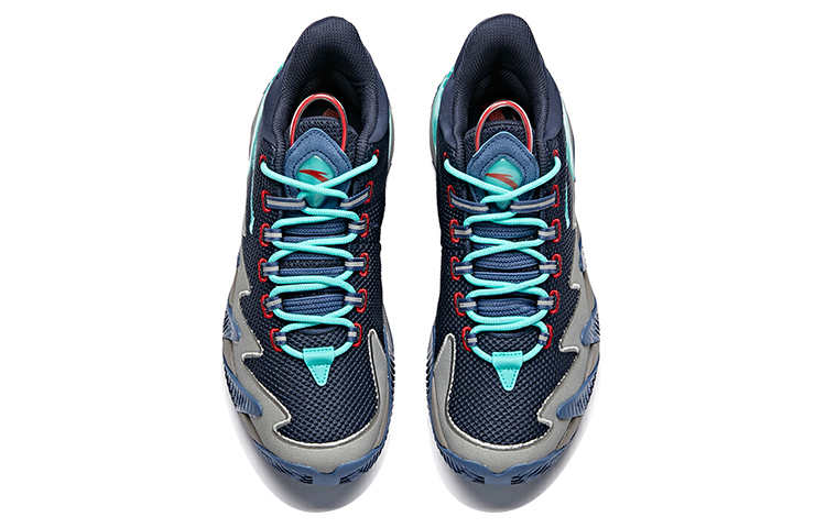 Lookbook Anta安踏 逆刃 籃球系列 防滑耐磨 低幫 實戰籃球鞋 男款 藍灰