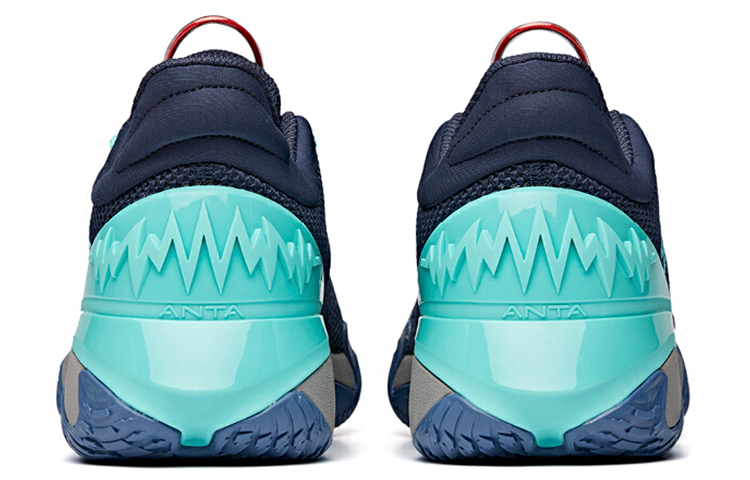 Shop Anta安踏 逆刃 籃球系列 防滑耐磨 低幫 實戰籃球鞋 男款 藍灰