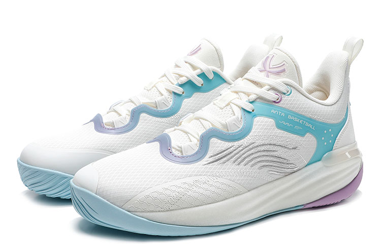 Anta Basketball Shoes 'White Blue Purple' 圖 3