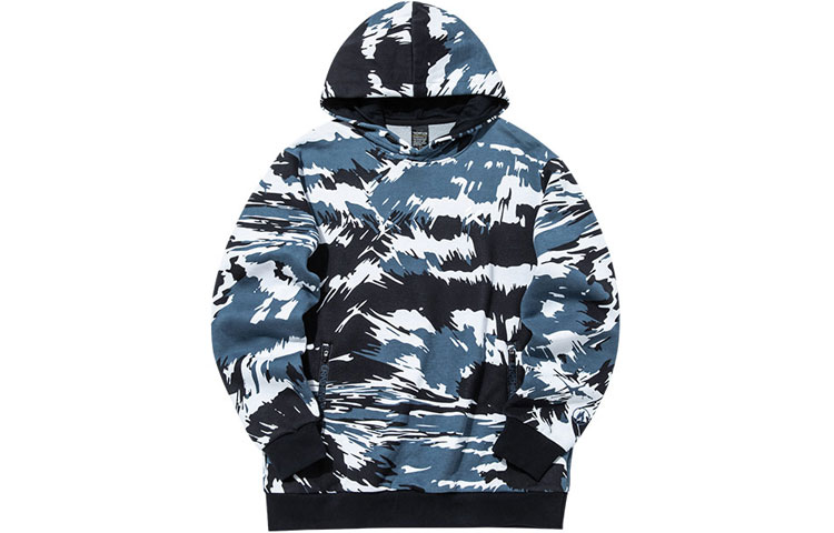 Anta Basketball Camo Fleece Hoodie Men’s Black/White Casual Long Sleeve 152141706-4
