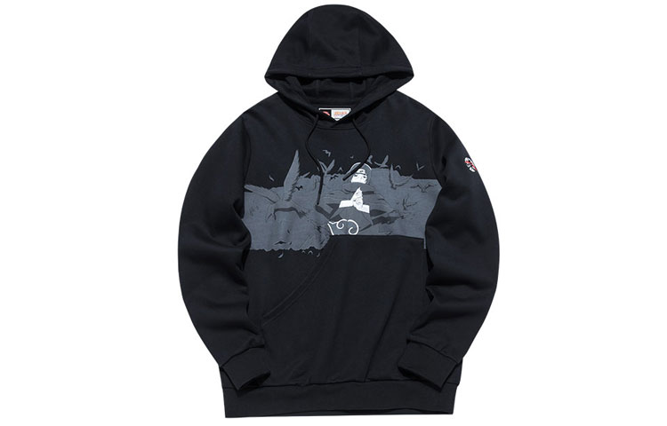 Anta Basketball Cartoon Graphic Hoodie Black 152131725-3