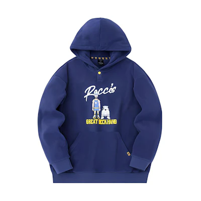 Anta Basketball Cartoon Print Hoodie - Starry Blue 972331707-3