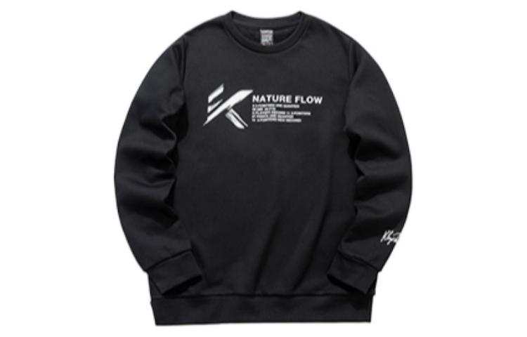 Anta Basketball Crewneck Letter Print Long Sleeve Sweatshirt Black () 152041738-4
