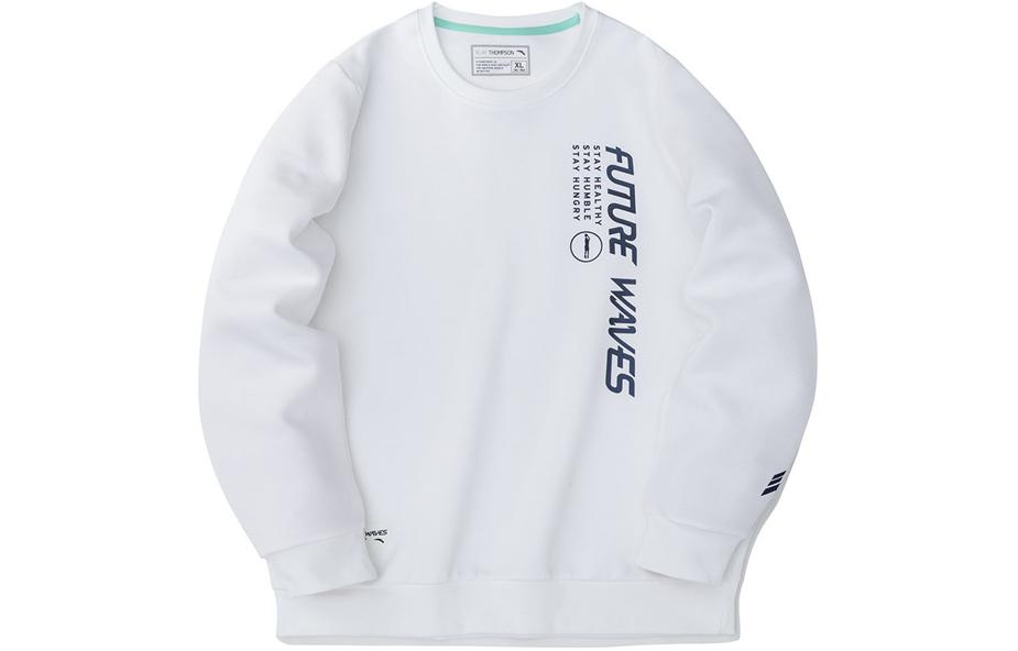Anta Basketball Crewneck Pullover Sports Sweatshirt Pure White 152231719-1
