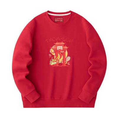 Anta Basketball Crewneck Pullover Sweatshirt Men’s Vermilion Red 152411758-3