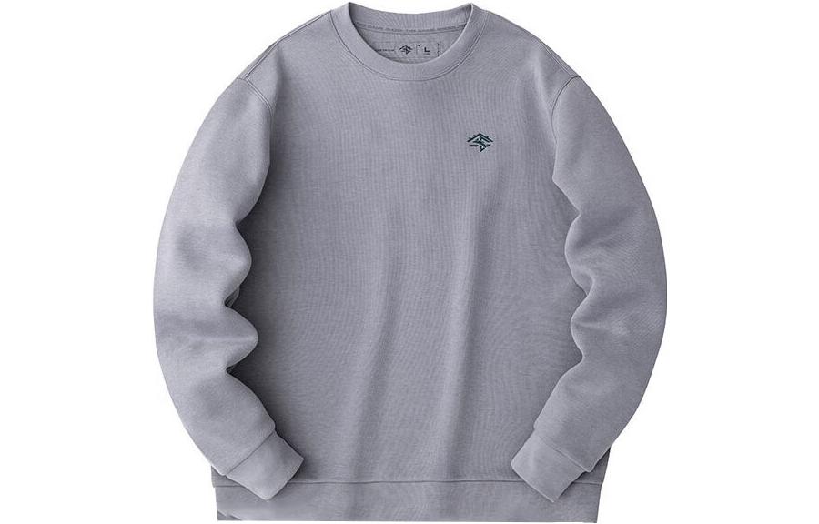 Anta Basketball Crewneck Sweatshirt with Back Graphic - Grey 152411747-2