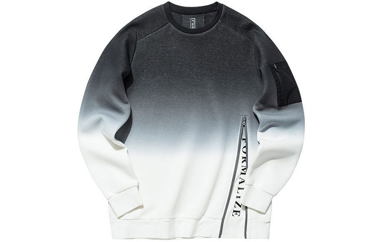 Anta Basketball Gradient Pullover Crewneck Sweatshirt Black - 152131710-3