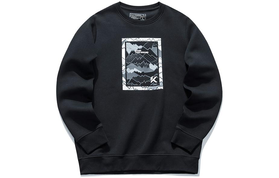 Anta Basketball Graphic Crewneck Pullover Sweatshirt Black 152111715-4