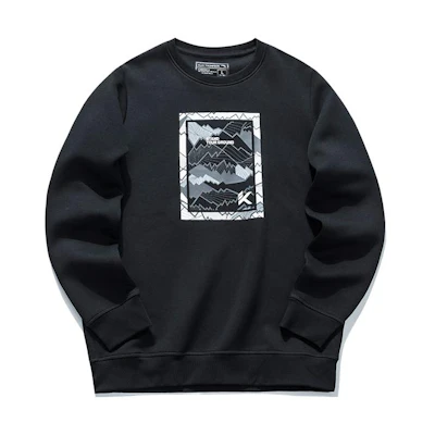 Anta Basketball Graphic Crewneck Pullover Sweatshirt Black 152111715-4