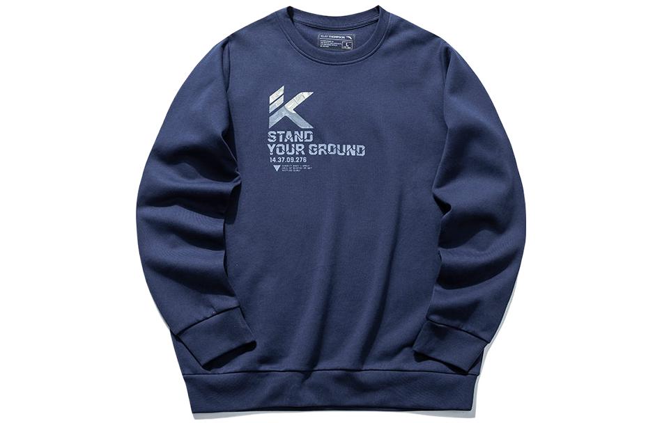 Anta Basketball Graphic Pullover Sweatshirt Chaos Blue - Long Sleeve 152111737-5