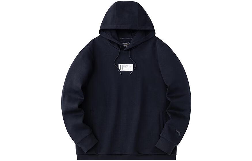 Anta Basketball Hoodie Black - Pullover with Back Letter Print Casual Style 152411734-3