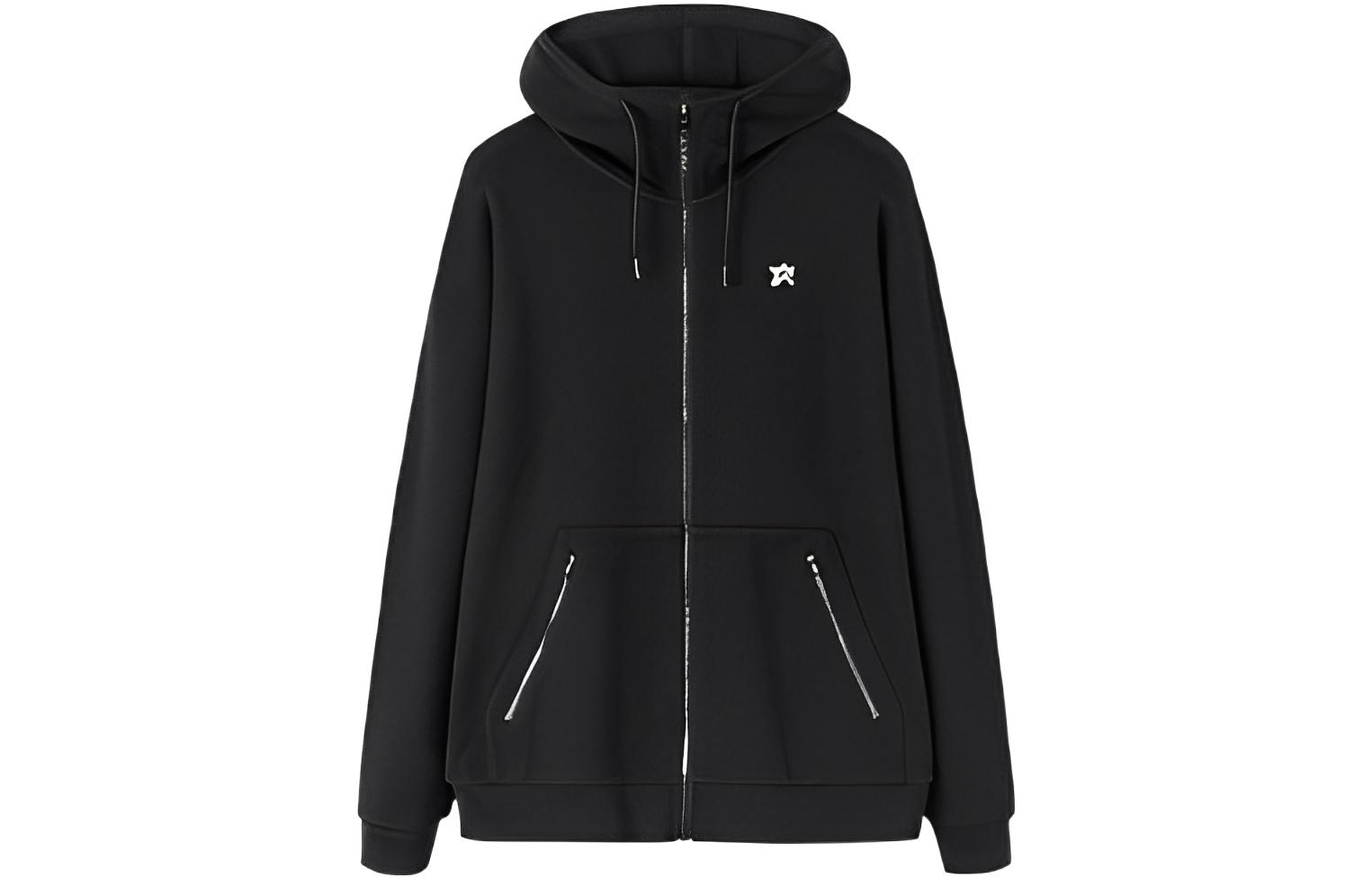 Anta Basketball Hoodie Jacket with Back Print - Basic Black 152241720S-3