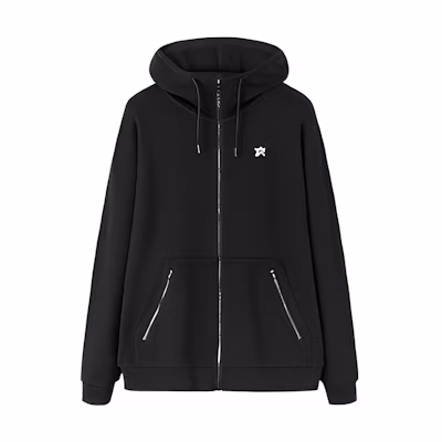 Anta Basketball Hoodie Jacket with Back Print - Basic Black 152241720S-3
