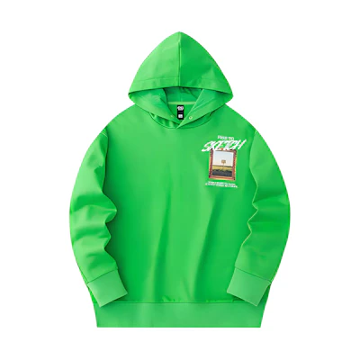 Anta Basketball Hoodie Letter Print Pullover Fluorescent Green Unisex 172411704-4