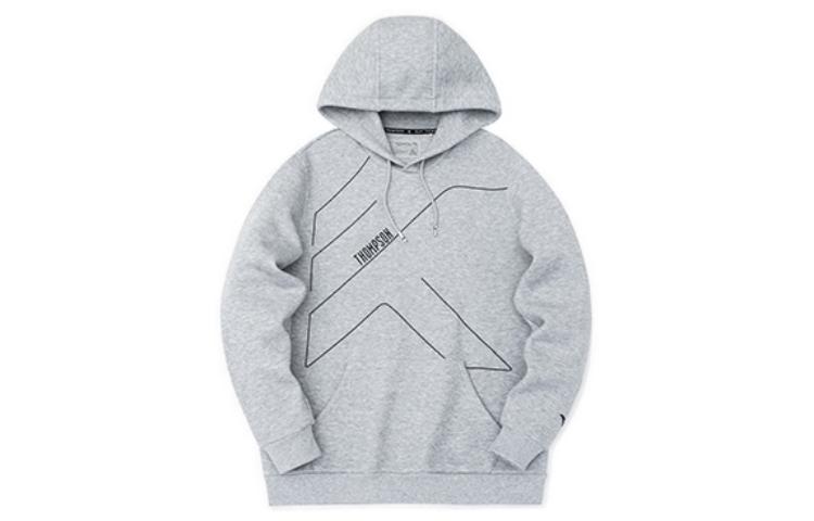 Anta Basketball Hoodie Men’s Letter Stripe Pullover - Gray 152311767-3