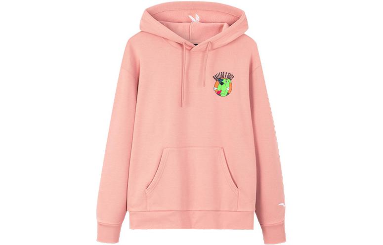 Anta Basketball Hoodie Pink Cartoon Graphic Unisex Pullover Fleece 152231712R-4