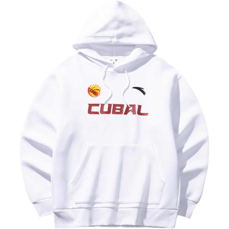 Anta Basketball Hoodie Pullover Letter Print Pure White 152441754-1