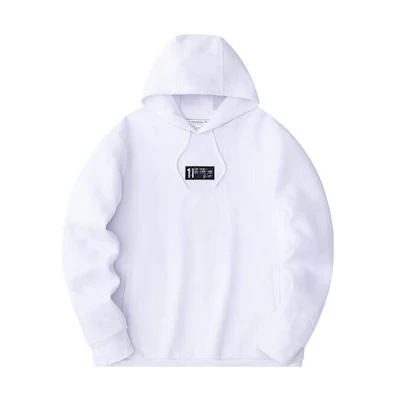 Anta Basketball Hoodie Pure White with Back Letter Print Design 152411734-1