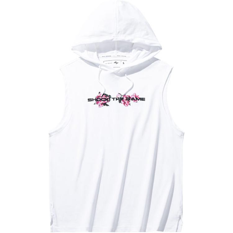 Anta Basketball Hoodie Tank Top White - Breathable and Comfortable for Men 152431185-1