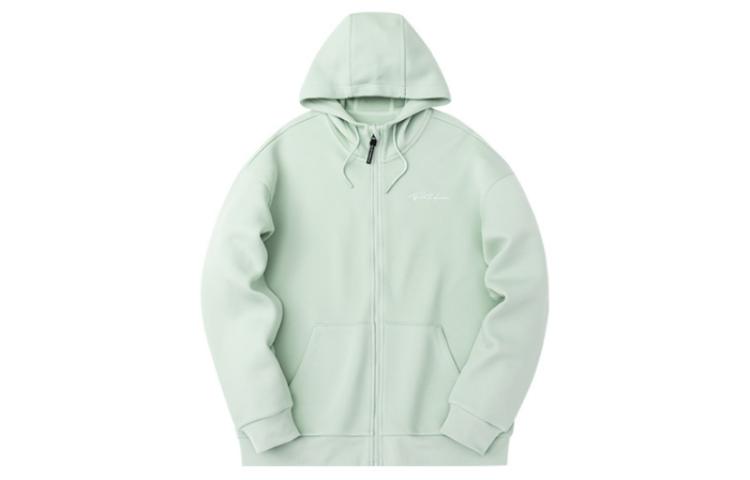 Anta Basketball Hoodie Unisex Loose Fit Zip-Up in Wormwood Green 152311733-5