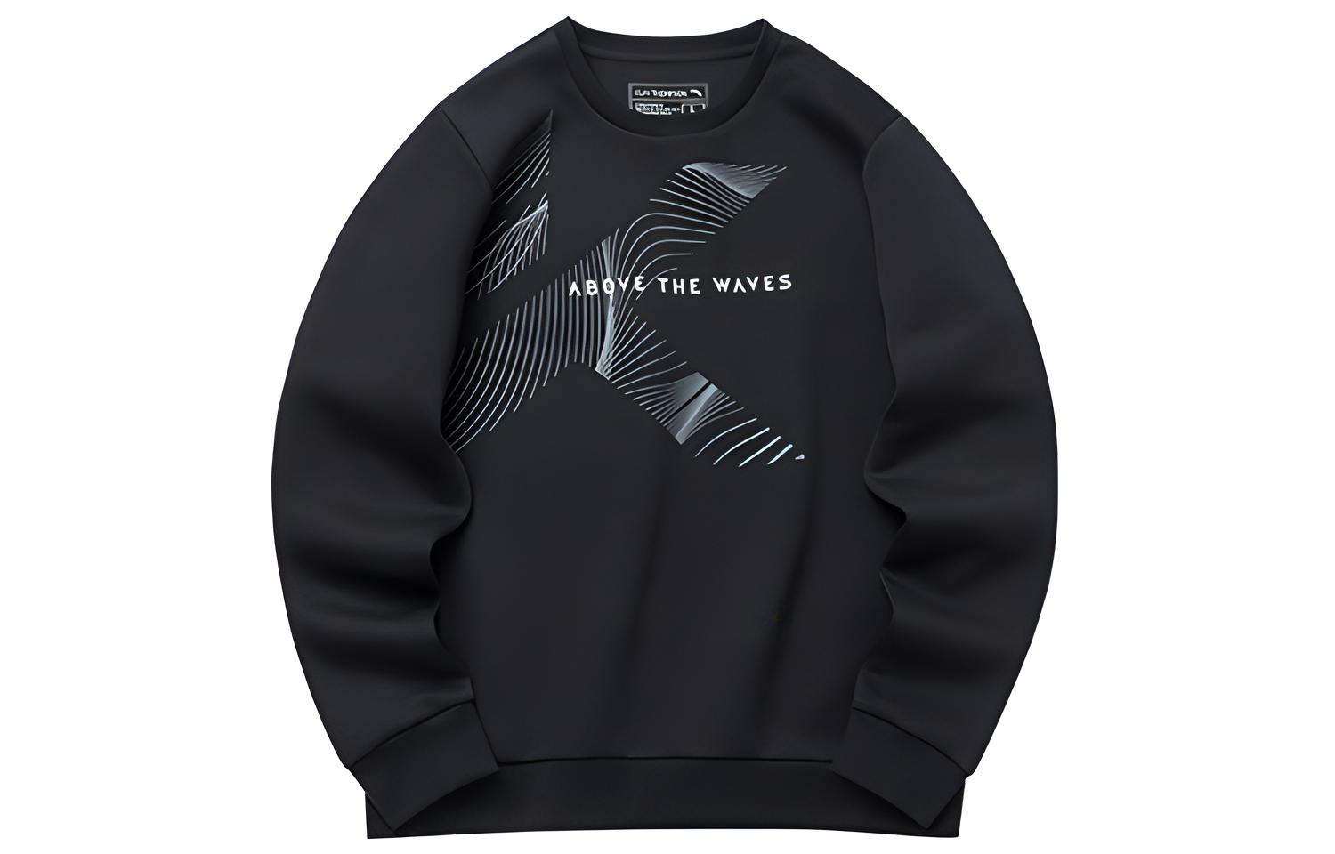 Anta Basketball Klay Thompson Letter Print Pullover Hoodie Black () 152211716-5