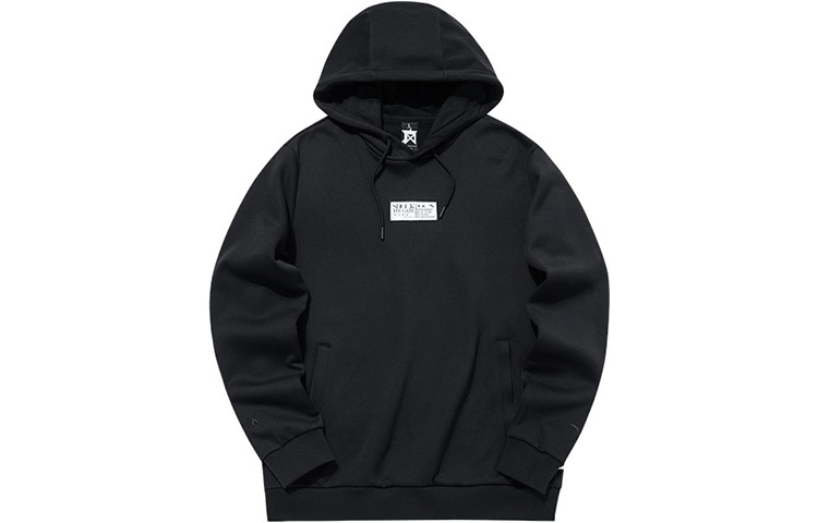 Anta Basketball Knit Pullover Hoodie Black Winter Warm Sportswear 152141746-2