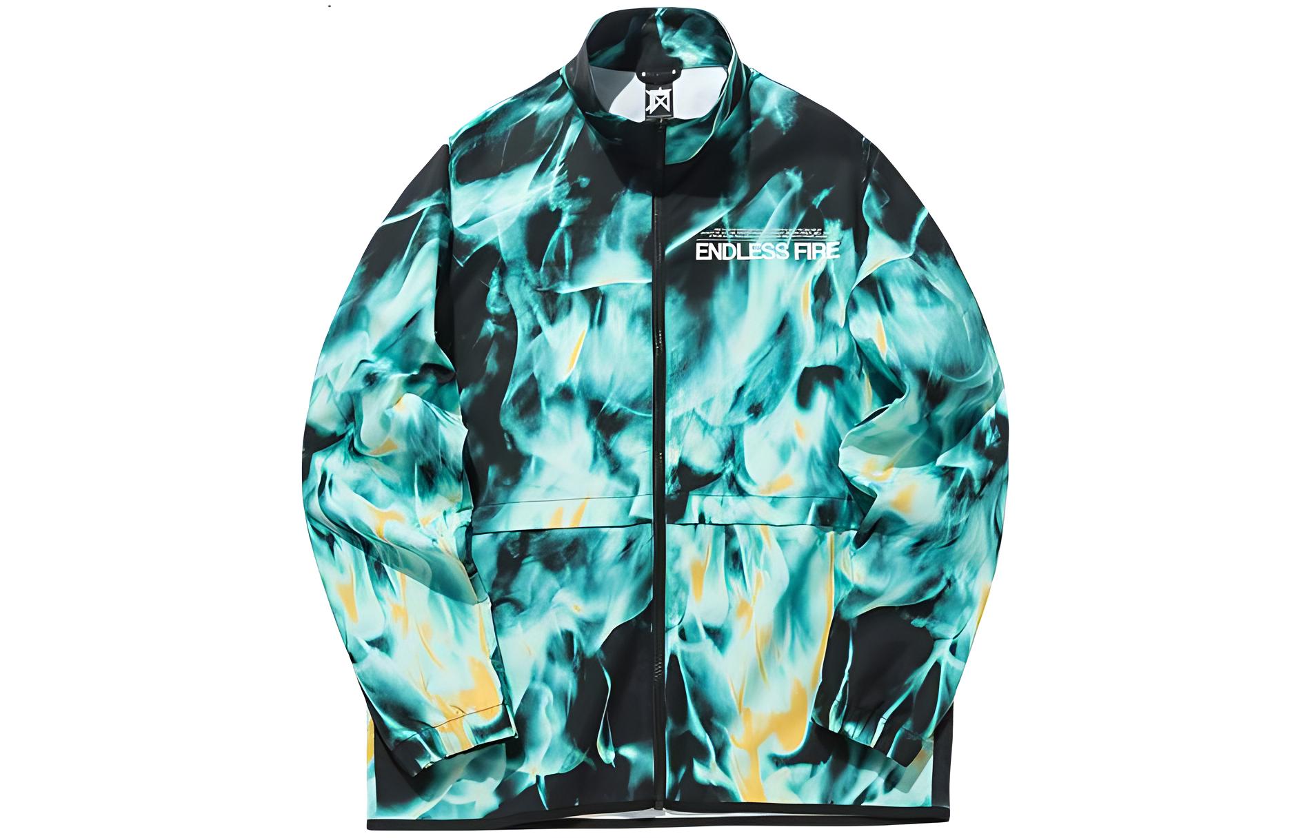 Anta Basketball Letter Print Zip-Up Jacket Neon Green 152131608-3