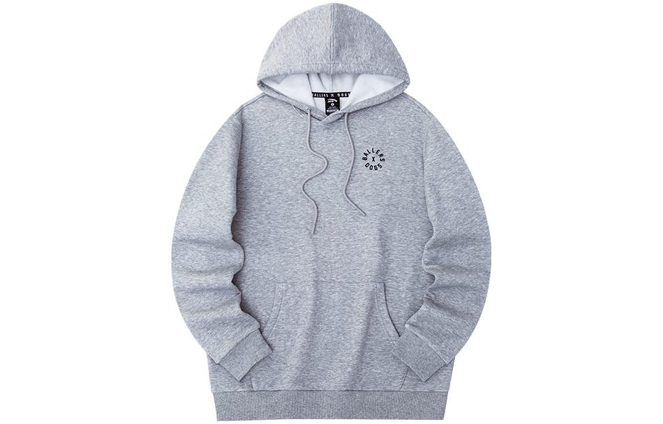 Anta Basketball Logo Hoodie Unisex Pullover Fleece Grey 152231713-2