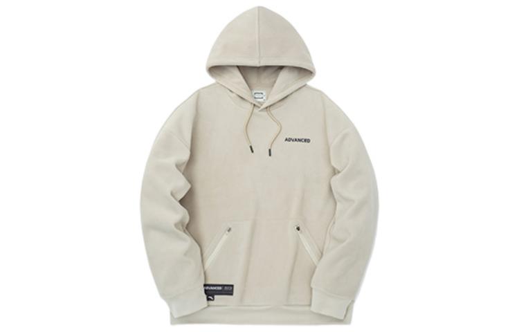 Anta Basketball Logo Print Hoodie Long Sleeve Unisex - Cool Gray 952241713-2