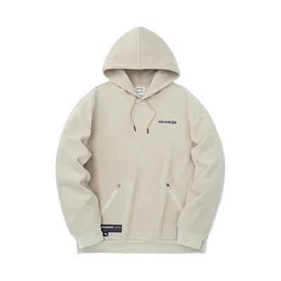 Anta Basketball Logo Print Hoodie Long Sleeve Unisex - Cool Gray 952241713-2
