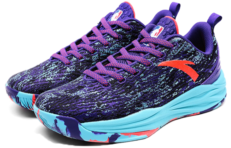 Anta Basketball Low 'Purple Blue Red' 圖 3
