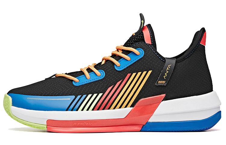 Anta Basketball Low Retro 'Laser Black Blue White' 112011607-10
