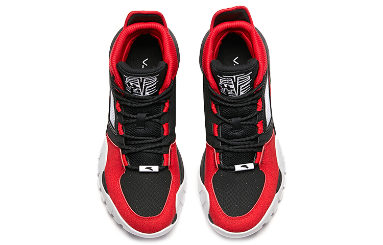 Anta Basketball Mid 'Black Red' 圖 4