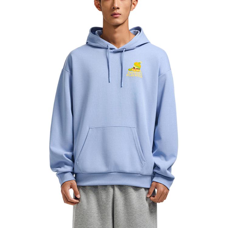 Anta Basketball Oversized Pullover Hoodie Unisex Lavender Blue 972431701-4
