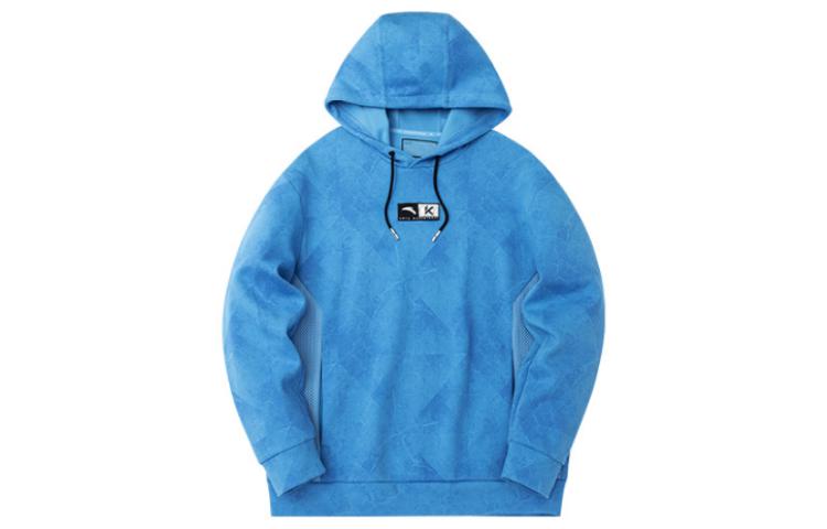 Anta Basketball Print Crewneck Sweatshirt Bright Blue - 152311704-4