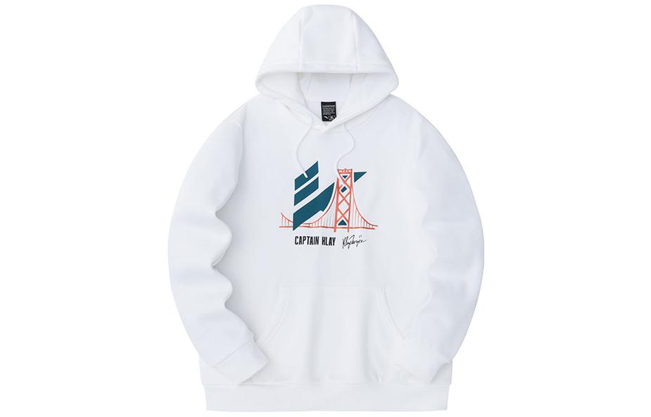 Anta Basketball Print Hoodie Pullover Sweatshirt Pure White 152341738-1