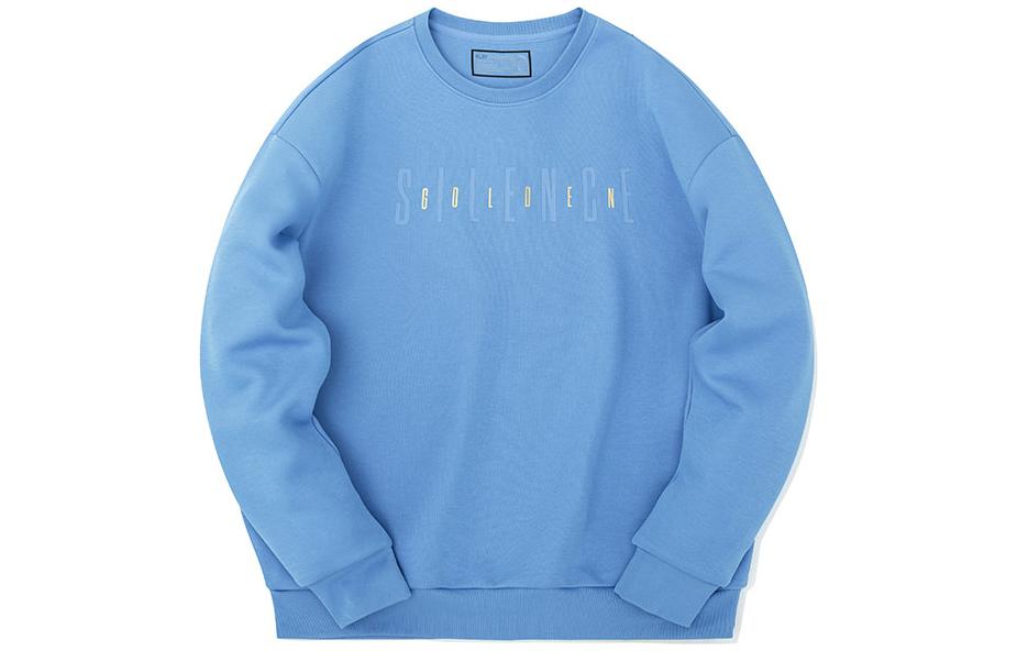 Anta Basketball Pullover Hoodie Blue - Solid Color Letter Logo Print 152241737S-3