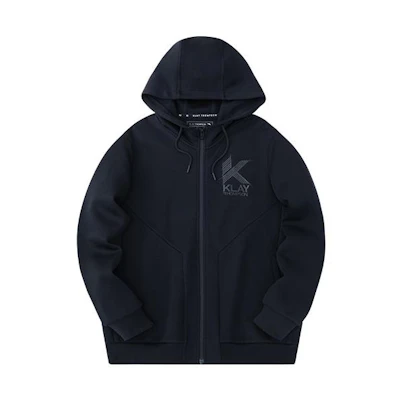 Anta Basketball Series Basic Black Logo Hoodie with Zipper 152331715-3
