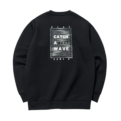 Anta Basketball Series Black Letter Print Casual Loose Sweatshirt 152131714-4