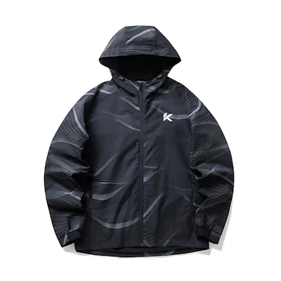 Anta Basketball Series Black Windproof Hooded Jacket 152211611-3