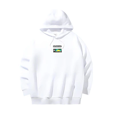 Anta Basketball Series Breathable Casual Sports Sweatshirt - Pure White 152431711-1