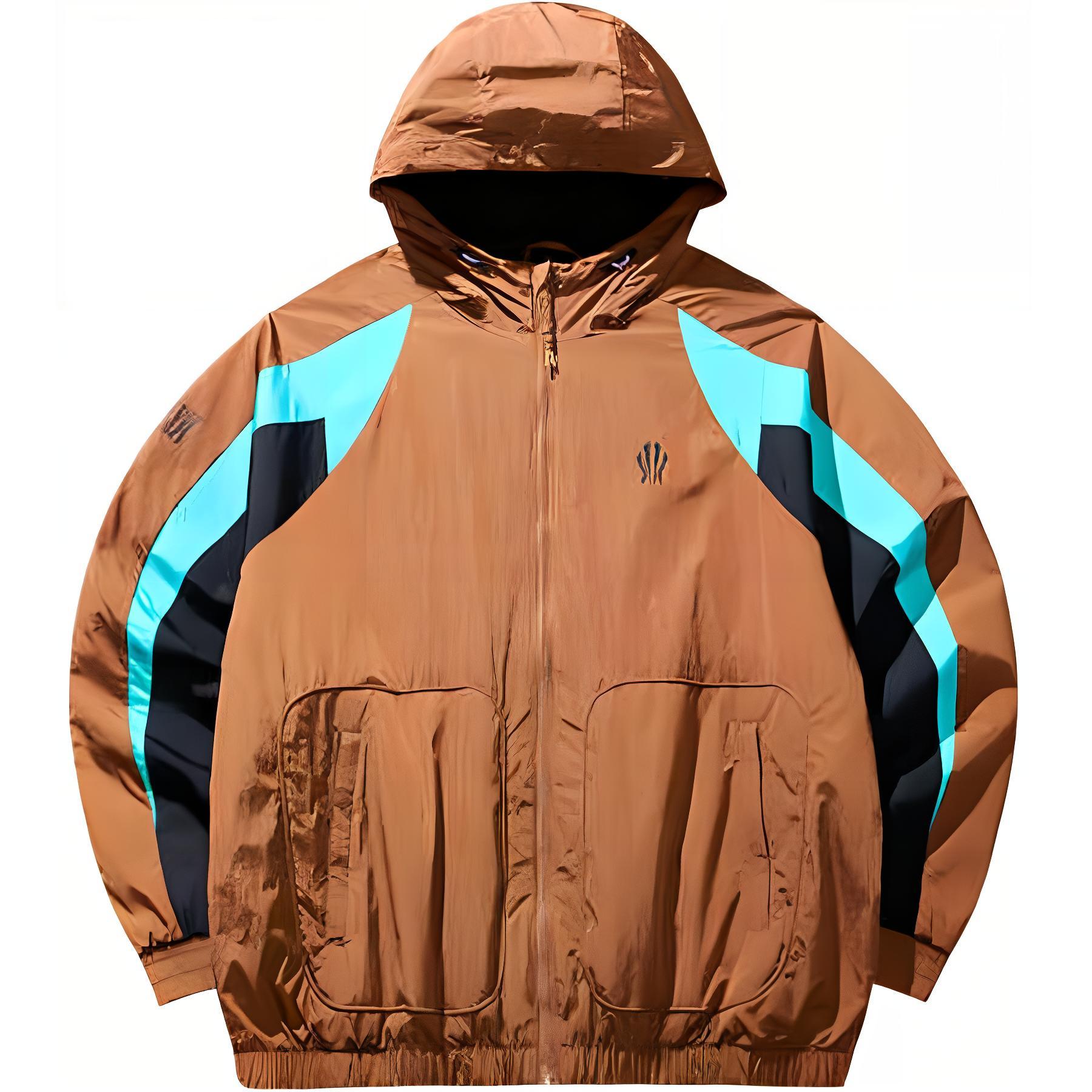 Anta Basketball Series Colorblock Hoodie Zip Jacket Unisex - Luxe Brown. 172441603N-1