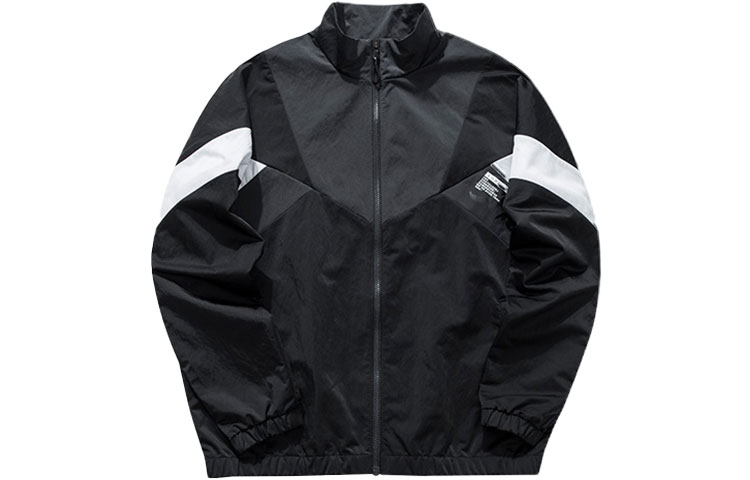 Anta Basketball Series Colorblock Windbreaker Black Jacket for Men 152031610-1