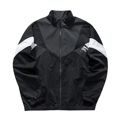Anta Basketball Series Colorblock Windbreaker Black Jacket for Men 152031610-1