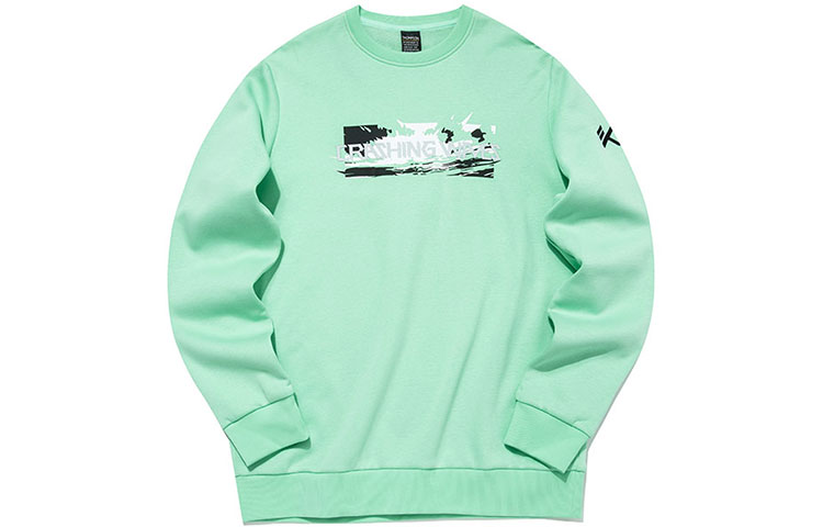 Anta Basketball Series Fleece Pullover Hoodie Green - Warm Long Sleeve 152141730-4